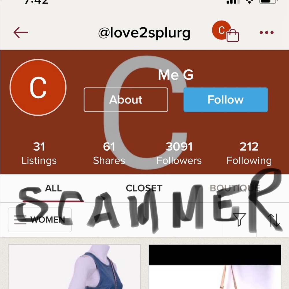 @love2splurg BEWARE SCAMMER